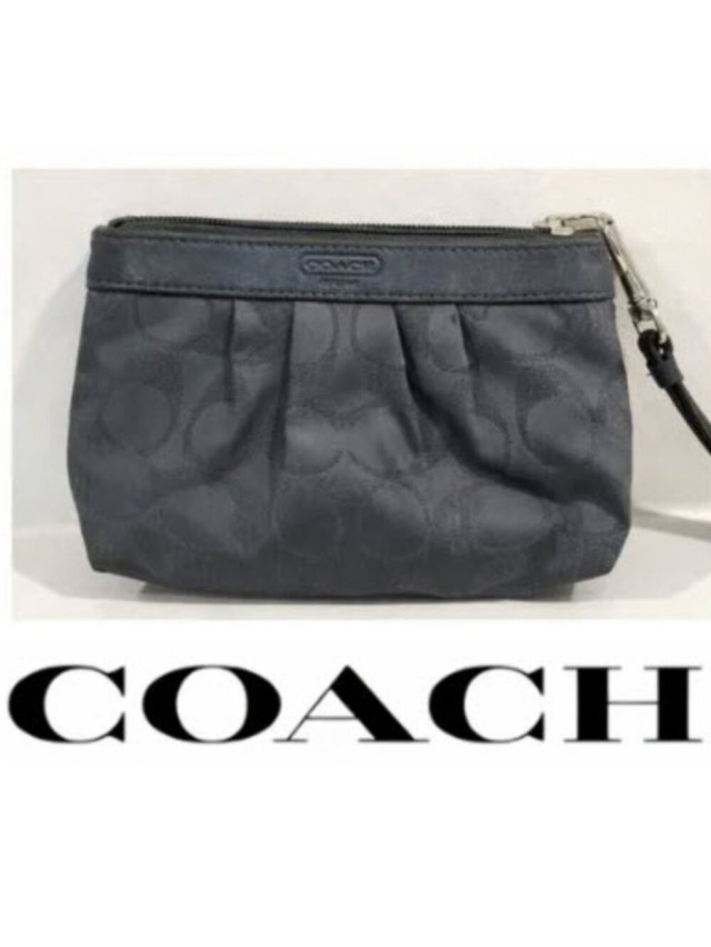 COACH Grey Wristlet monogram
